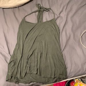Green tieable tank top